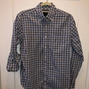 Maker & Company Blue/White Plaid Button Down Shirt